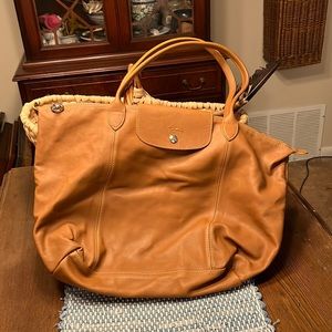 Longchamp Le Pliage leather tote